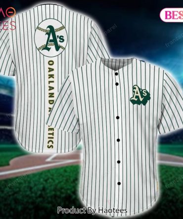 Oakland Athletics Striped Baseball Jersey – Premium Fan Apparel For Game Day