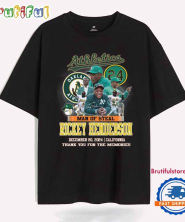 Oakland Athletics Rickey Henderson Man Of Steal 2024 T Shirt
