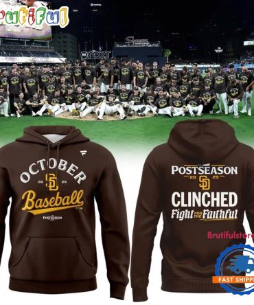 October Baseball Post Season 2025 Mlb San Diego Padres Hoodie