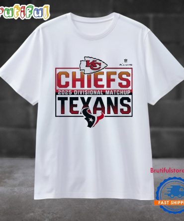 Official 2025 Nfl Playoffs Kansas City Chiefs Head To Head Houston Texans 2025 Divisional Matchup T Shirt