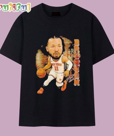 Official Jalen Brunson New York Knicks Nba Draft Cartoon Big Head T Shirt