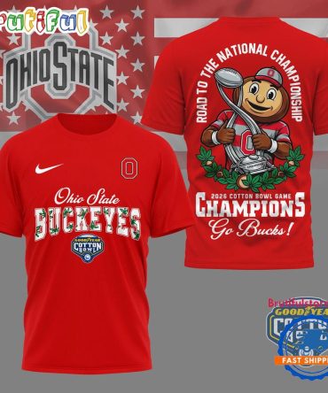 Ohio State Buckeyes 2026 Ncaa Cotton Bowl Game Champions Limited 3D Shirt