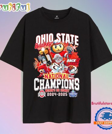 Ohio State Buckeyes Back To Back National Champions Ice Hockey 2024 2025 T Shirt