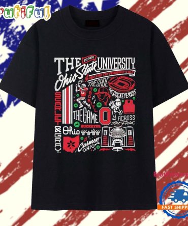 Ohio State Buckeyes Est 1870 Scarlet And Gray T Shirt