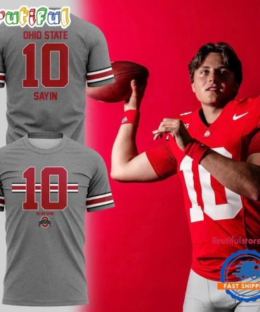 Ohio State Buckeyes Football #10 Julian Sayin Limited Edition Gray T-Shirt