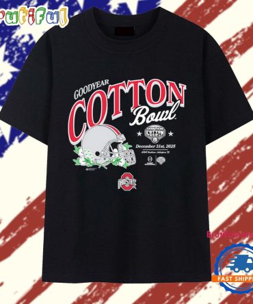 Ohio State Buckeyes Football 2025 Cotton Bowl Helmet T Shirt