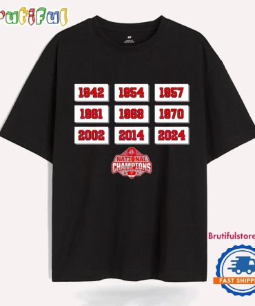 Ohio State Buckeyes Glory Years 9X National Champions T Shirt