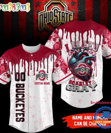 Ohio State Buckeyes Ncaa I Bleed Baseball Jersey