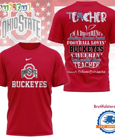 Ohio State Buckeyes Teacher Teach Love Inspire All Over Print Shirt