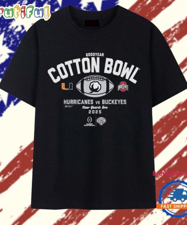Ohio State Vs Miami 2025 Goodyear Cotton Bowl New Year’S Eve T Shirt