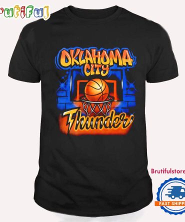 Okc Thunder Basketball Nba 2025 Wall Painting T Shirt