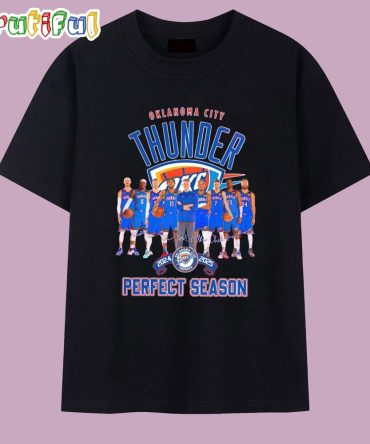Oklahoma City Thunder 2024 2025 Perfect Season Players Signatures T Shirt