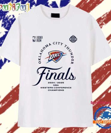 Oklahoma City Thunder 2024-2025 Nba Western Conference Finals Champions Locker Room T Shirt