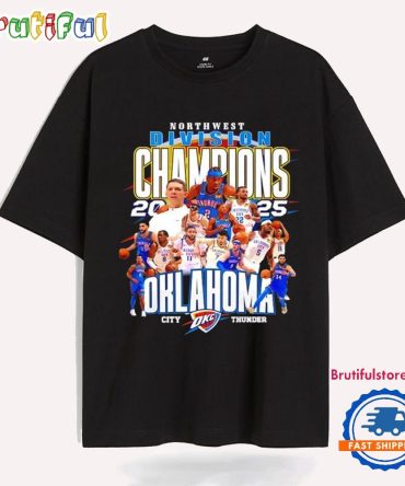 Oklahoma City Thunder 2024-2025 Northwest Division Champions T Shirt