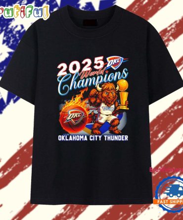 Oklahoma City Thunder 2025 World Champions Mascot T Shirt