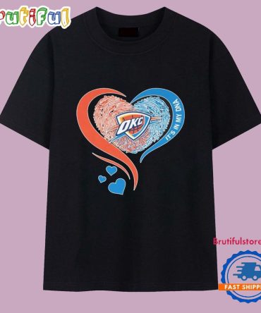 Oklahoma City Thunder It’S In My Dna Heart Logo 2025 T Shirt