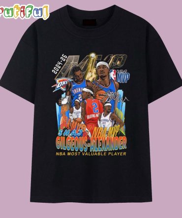 Oklahoma City Thunder Shaj Gilgeous-Alexander Mpv 2025 Nba Most Valuable Player T Shirt