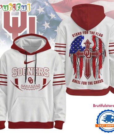Oklahoma Sooners 2025 Ncaa Stand For The Flag Kneel For The Cross Hoodie