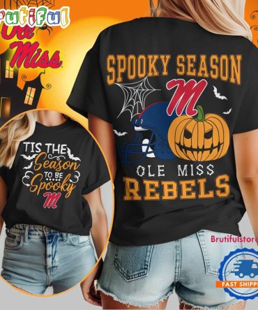 Ole Miss Rebels 2025 Ncaa Halloween Spooky Season Vintage T Shirt
