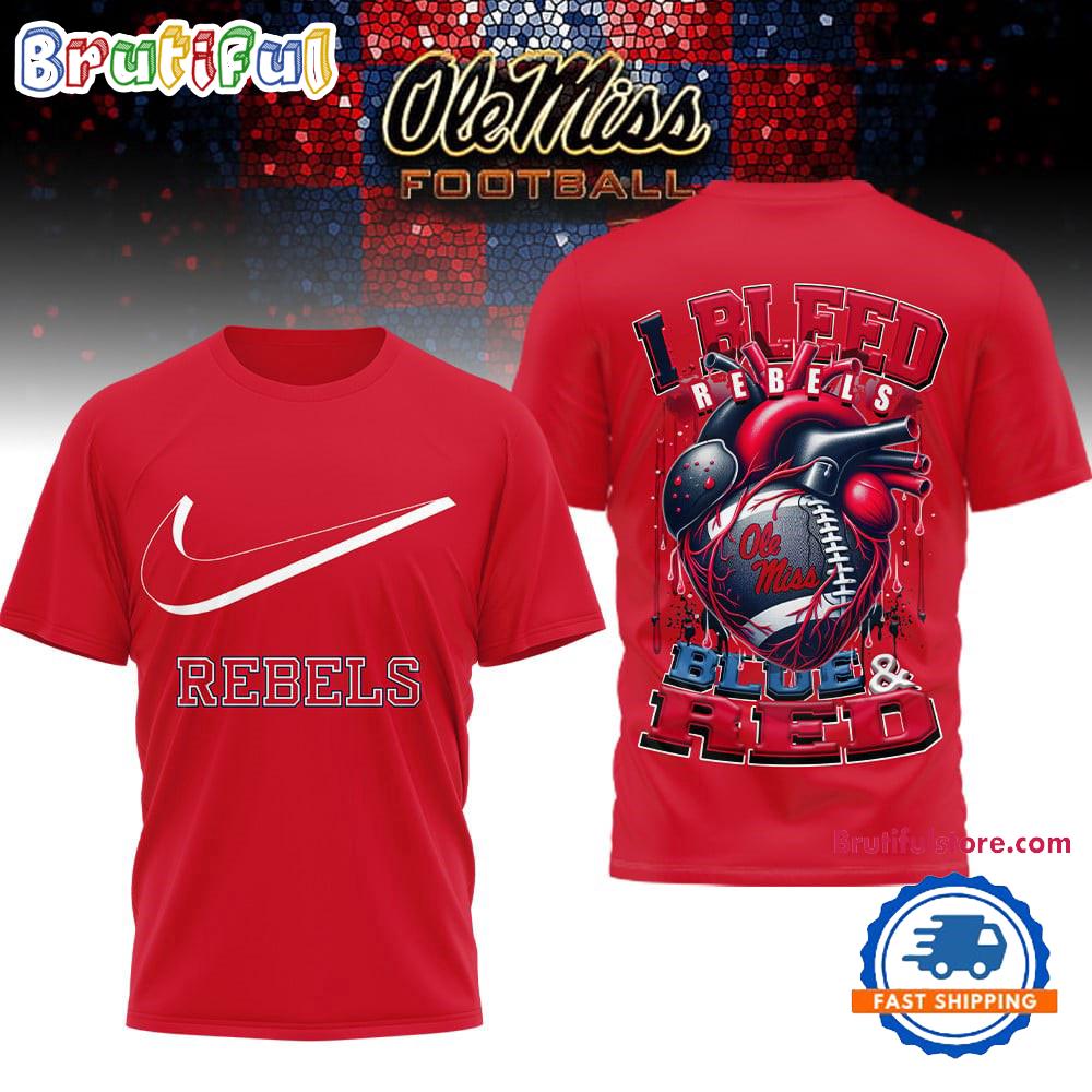 Ole Miss Rebels 2025 Ncaa I Bleed Unisex 3D Shirt