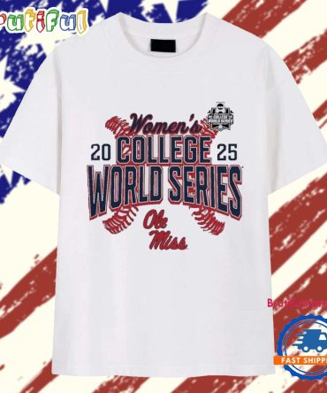 Ole Miss Rebels 2025 Ncaa Softball Women’S College World Series Cut Off T Shirt