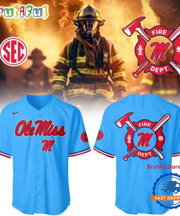 Ole Miss Rebels Baseball X Firefighter Appreciation Night Jersey Shirt