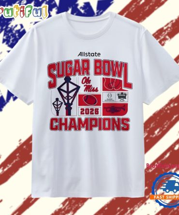 Ole Miss Rebels Football 2026 Sugar Bowl Champions T Shirt