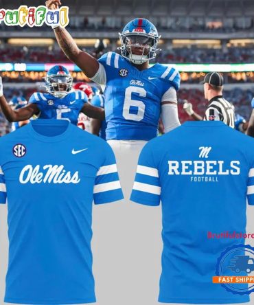 Ole Miss Rebels Football Gameday 2025 Powder Blue T Shirt