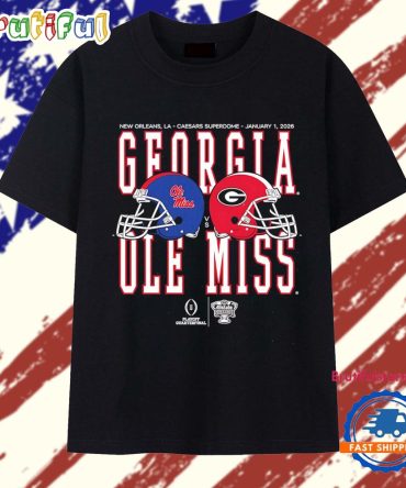 Ole Miss Vs Georgia 2026 Allstate Sugar Bowl Helmet Matchup T Shirt