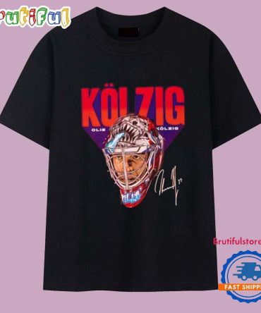 Olie Kolzig Mask Signature Washington Capitals T Shirt