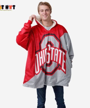 Ncaa Ohio State Buckeyes Big Logo Blanket Hoodie Hoodie Blanket