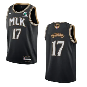 Onyeka Okongwu Hawks 2021 NBA Playoffs Bound Jersey Black - Alzaintravels