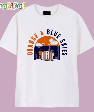 Orange And Blue Skies New York Knicks Cityline T Shirt