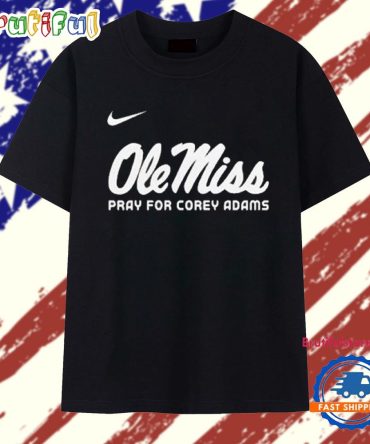 Original Ole Miss Rebels 2025 Pray For Corey Adams T Shirt