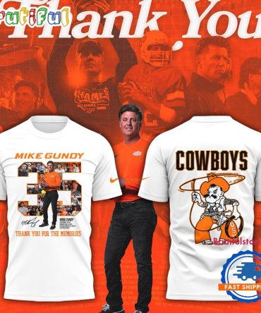 Osu Cowboy Thank You Mike Gundy For 35 Years White Shirt