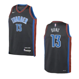 2022-23 Oklahoma City Thunder Youth City Edition Ousmane Dieng Grey Jersey - Alzaintravels