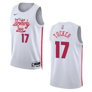 P.J. Tucker City Edition Philadelphia 76ers 2022-23 White Swingman Jersey - Alzaintravels