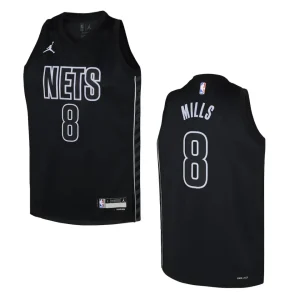 Youth Brooklyn Nets 2022-23 Statement Edition Patty Mills Black Jersey - Alzaintravels