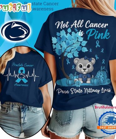 Penn State Nittany Lions 2025 Ncaa Prostate Cancer Awareness Unisex 3D Shirt