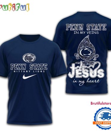 Penn State Nittany Lions Jesus In My Heart All Over Print Shirt