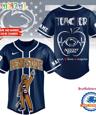 Penn State Nittany Lions Mascot Teacher Appreciation Month Baseball Jersey