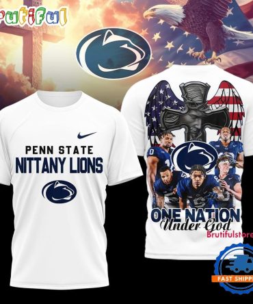 Penn State Nittany Lions Ncaa Graphic Player One Nation Under God 3D Shirt