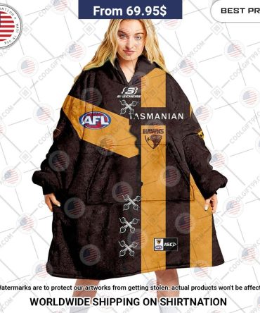 Best Custom Afl Hawthorn Hawks Jersey Blanket Hoodie