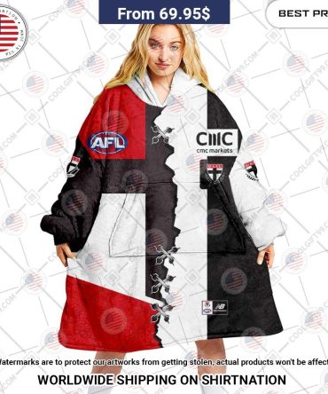 Best Custom Afl St Kilda Saints Jersey Blanket Hoodie