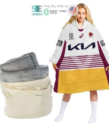 Best Personalized Brisbane Broncos Striped Hooded Blanet Hoodie