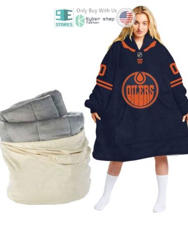 Best Personalized Edmonton Oilers Logo Hooded Blanet Hoodie