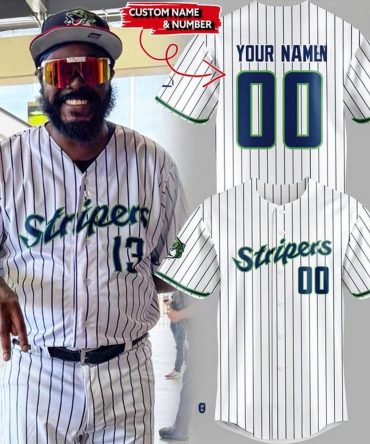 Custom Stripers Baseball Jersey - Personalize Name & Number Today!