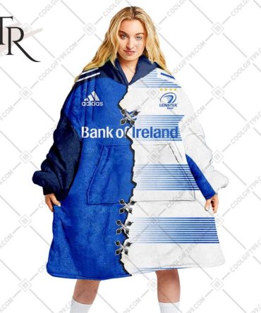 Personalized Irfu Leinster Rugby 2023 Mix Jersey Style Oodie, Flanket, Blanket Hoodie, Snuggie
