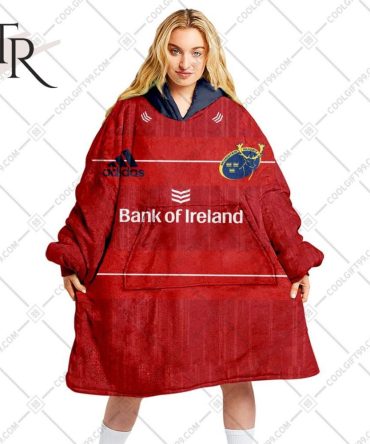 Personalized Irfu Munster Rugby 2023 Home Jersey Style Oodie, Flanket, Blanket Hoodie, Snuggie