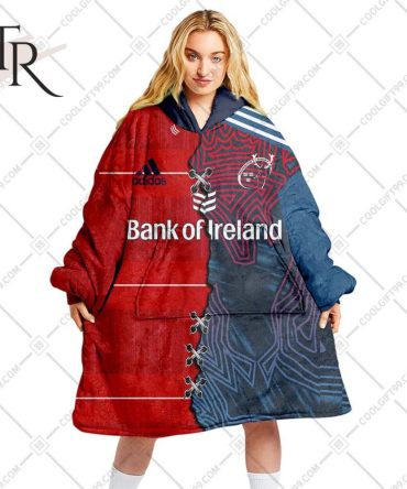 Personalized Irfu Munster Rugby 2023 Mix Jersey Style Oodie, Flanket, Blanket Hoodie, Snuggie